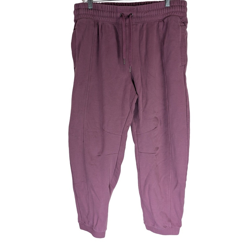 LOGO by Lori Goldstein Ankle Joggers Womens Large Lilac Rose Plush Terry A708165